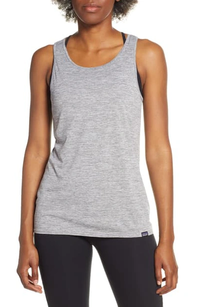 Shop Patagonia Capilene Daily Graphic Tank In Feather Grey