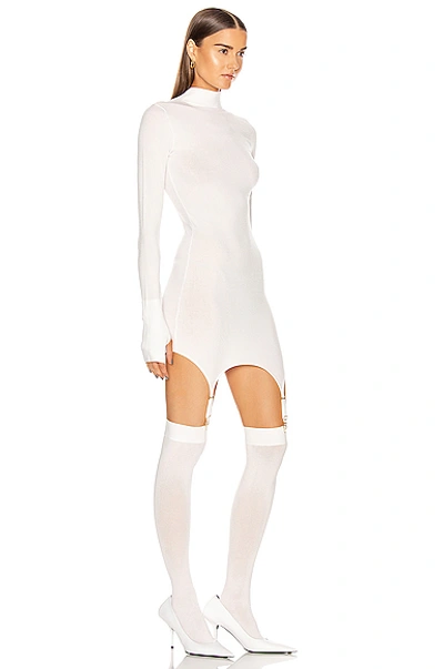 Shop Dion Lee Garter Mini Dress In Ivory