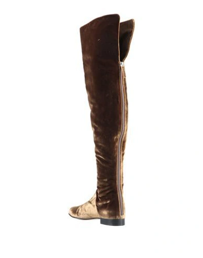 Alberta Ferretti Knee Boots In Brown
