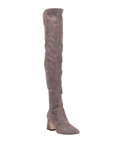 Shop Alberta Ferretti Woman Boot Dove Grey Size 7 Soft Leather