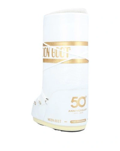 Moon Boot Crocodile-effect Snow Boots In White