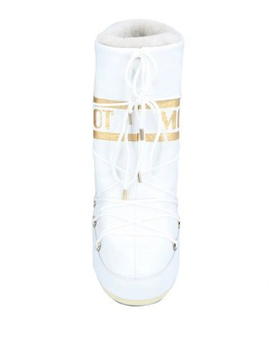 Moon Boot Crocodile-effect Snow Boots In White