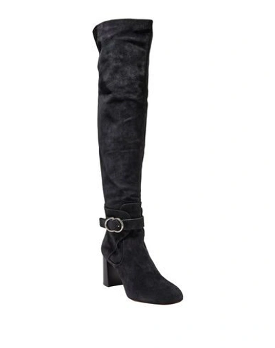 Chloé Knee Boots In Steel Grey