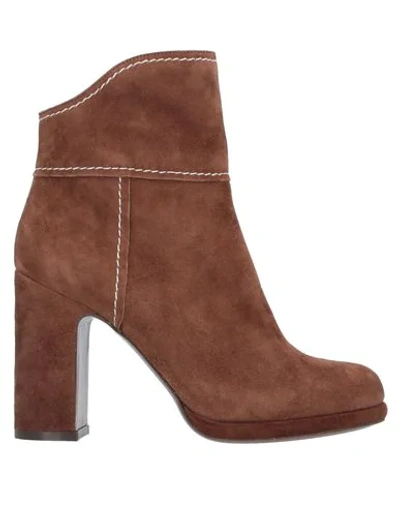 Shop L'autre Chose L' Autre Chose Woman Ankle Boots Cocoa Size 5 Soft Leather In Brown