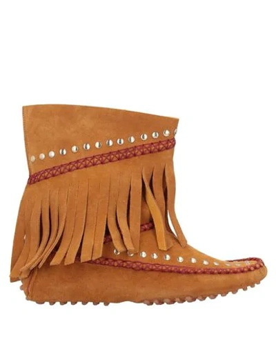 Shop Just Cavalli Ankle Boots In Camel