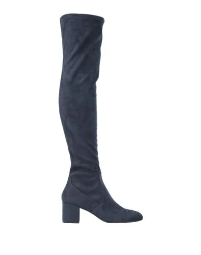 Shop Anna F. Boots In Dark Blue