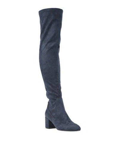 Shop Anna F Boots In Dark Blue