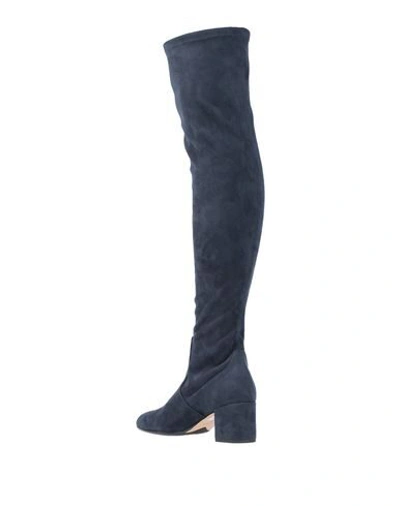 Shop Anna F Knee Boots In Dark Blue