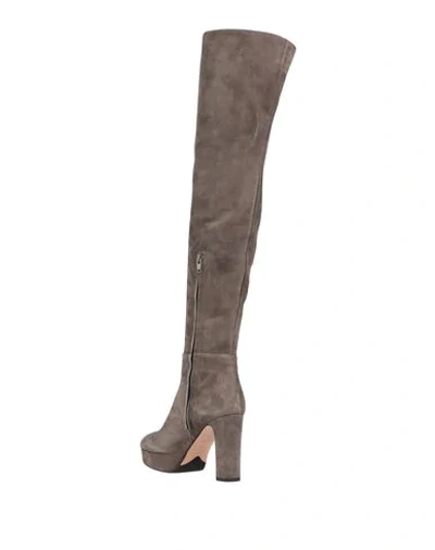 Shop Anna F Knee Boots In Grey