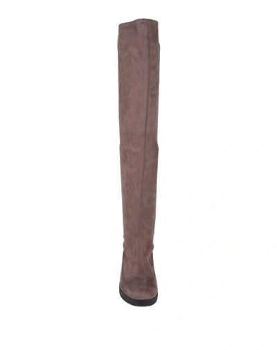 Shop Fitflop Woman Boot Dove Grey Size 5 Textile Fibers