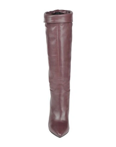 Shop Marella Woman Boot Deep Purple Size 8 Soft Leather