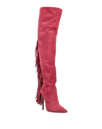 Shop Just Cavalli Knee Boots In Red