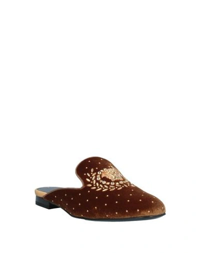 Shop Versace Mules & Clogs In Camel