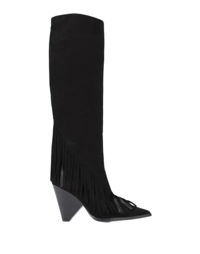 Shop Anna F Knee Boots In Black