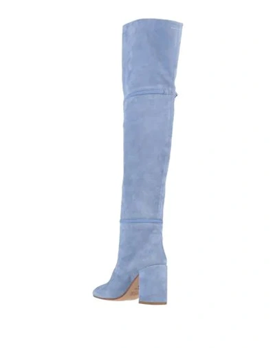 Shop Mm6 Maison Margiela Knee Boots In Lilac