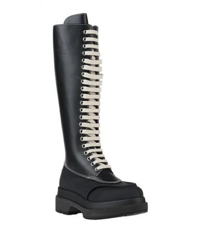 Shop Mm6 Maison Margiela Knee Boots In Black