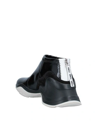 Shop Fendi Woman Sneakers Black Size 7 Soft Leather, Rubber