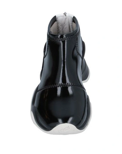 Shop Fendi Woman Sneakers Black Size 7 Soft Leather, Rubber