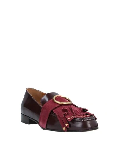 Shop Chloé Loafers In Deep Purple