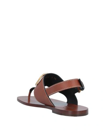 Shop Valentino Flip Flops In Tan