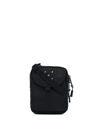 Shop Camper X Pop Trading Company Logo Shoulder Bag In Black