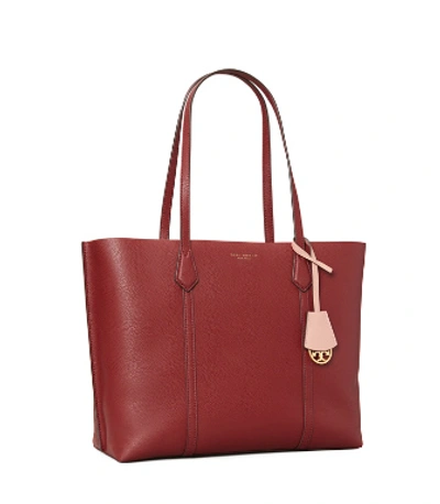 Shop Tory Burch Perry Triple-compartment Tote Bag In Tinto