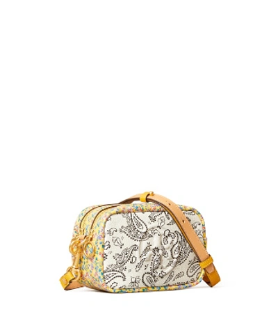 Tory Burch Perry Mixed-print Mini Bag In Ivory Batik Medallion/ivory  Americana Bandana | ModeSens