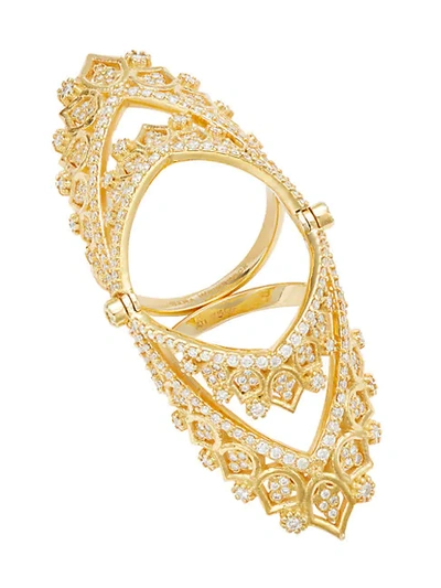 Shop Sara Weinstock Divinity 18k Yellow Gold & Diamond Spike Ring