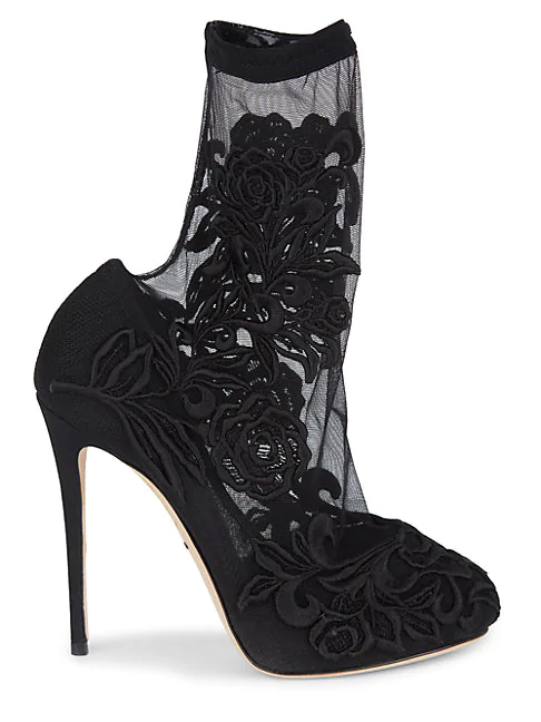 Dolce \u0026 Gabbana Stretch-lace Sock Boots 