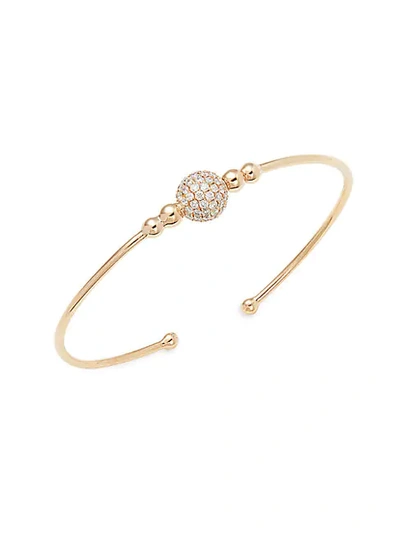Shop Sara Weinstock Cali 18k Rose Gold & Diamond Cuff Bracelet