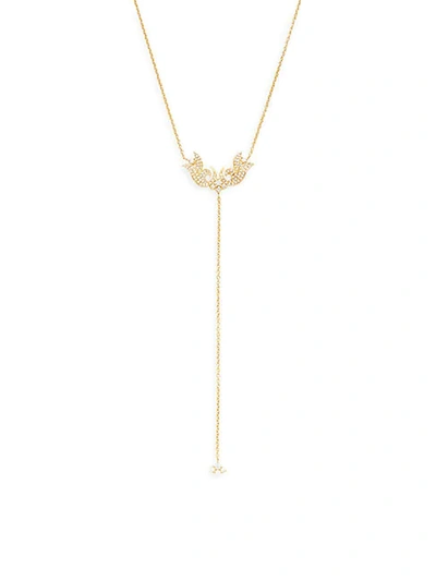 Shop Sara Weinstock French Tulip 18k Yellow Gold & Diamond Lariat Necklace