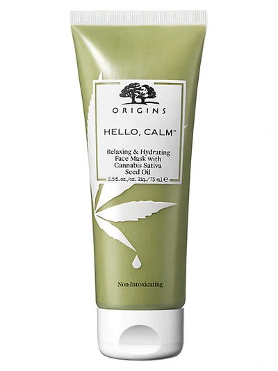 Shop Origins Hello Calm Relaxing & Hydrating Face Mask With Cannabis Sativa Seed Oil
