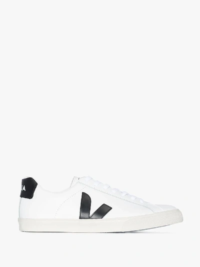 Shop Veja Esplar Low Top Leather Sneakers - Women's - Calf Leather/rubber/fabric In White