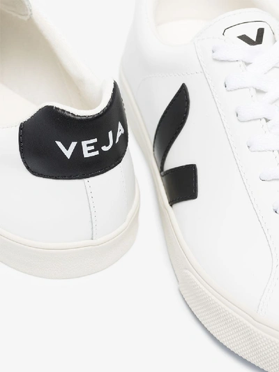 Shop Veja Esplar Low Top Leather Sneakers - Women's - Calf Leather/rubber/fabric In White