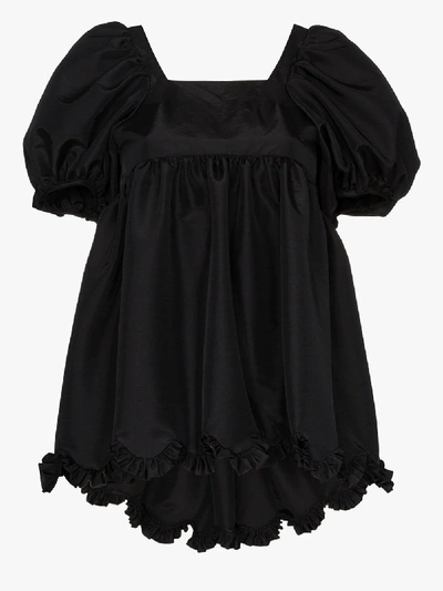 Shop Cecilie Bahnsen Vega Puff Sleeve Blouse In Black