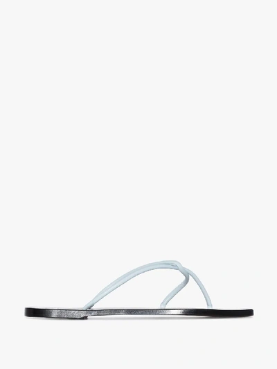 Shop Atp Atelier Alessano Leather Sandals In Blue