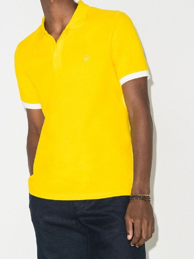 Shop Vilebrequin Yellow Palatin Cotton Polo Shirt