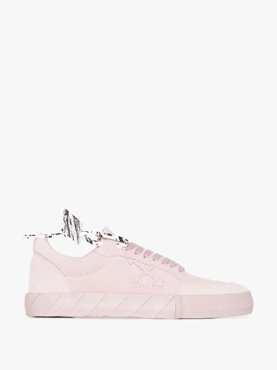 Shop Off-white 'vulcanized' Sneakers Aus Canvas In Pink