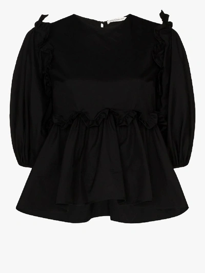 Shop Cecilie Bahnsen 'marie' Bluse In Black
