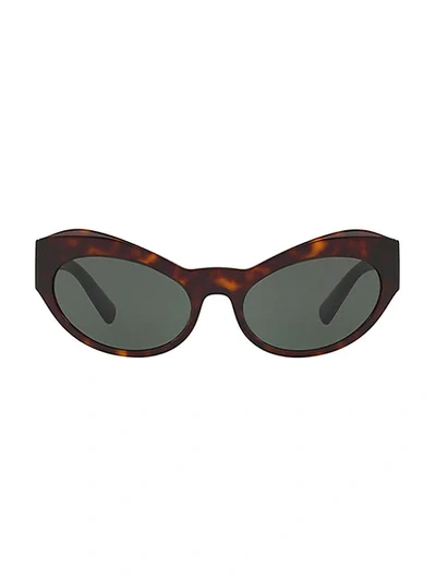 Shop Versace Pop Chic 54mm Cat Eye Sunglasses In Havana Green