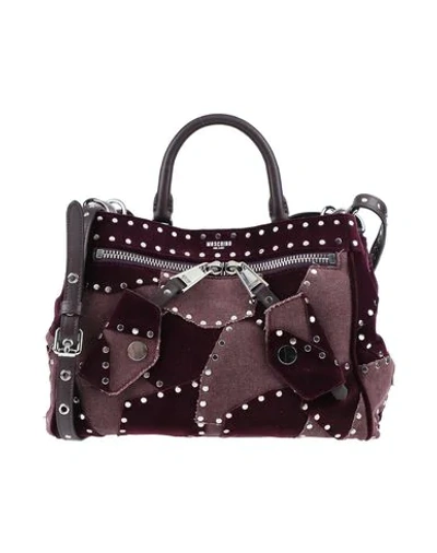Shop Moschino Handbags In Deep Purple
