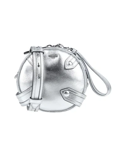 Shop Moschino Handbag In Silver