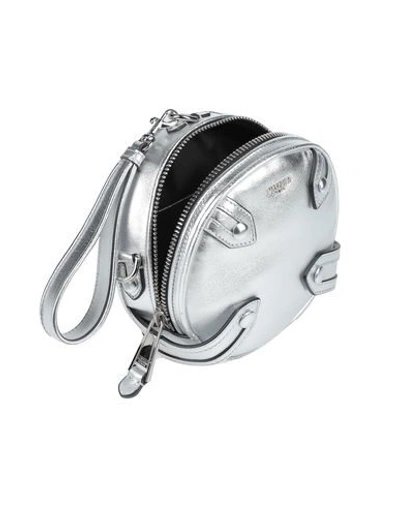 Shop Moschino Handbag In Silver