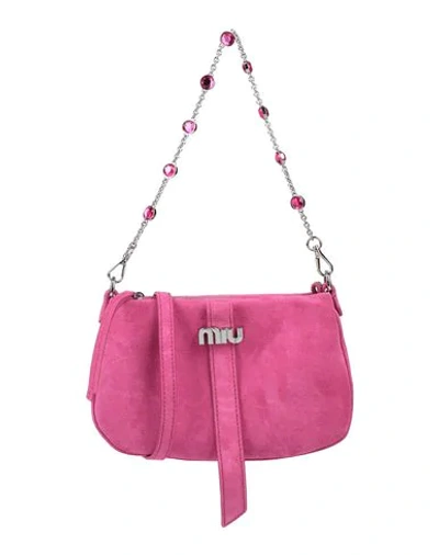 Shop Miu Miu Handbags In Fuchsia
