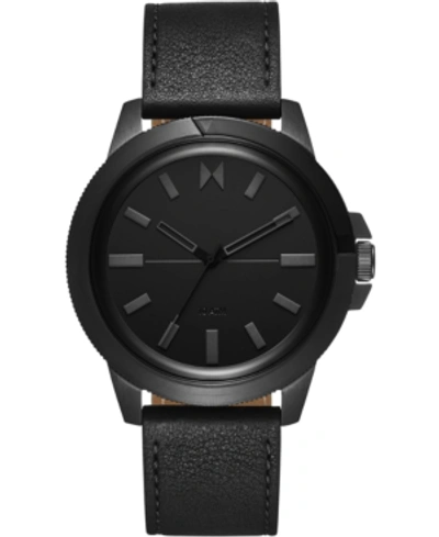 Shop Mvmt Men's Minimal Sport Black Leather Strap Watch 45mm