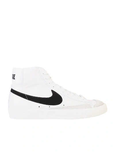 Shop Nike Blazer Mid 77 Vintage Leather Sneakers In White