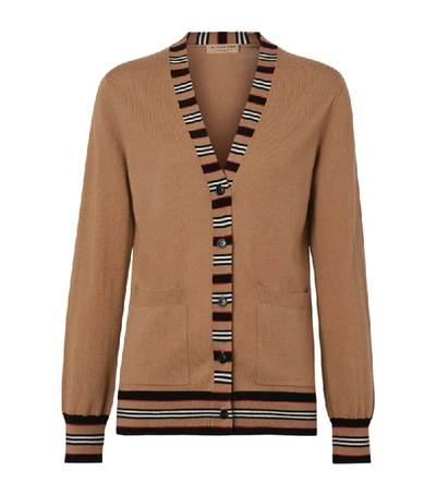 Shop Burberry Stripe-detail Cardigan