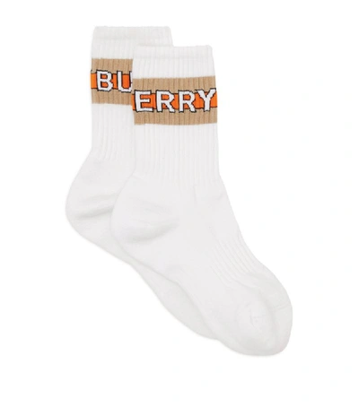 Shop Burberry Logo Socks