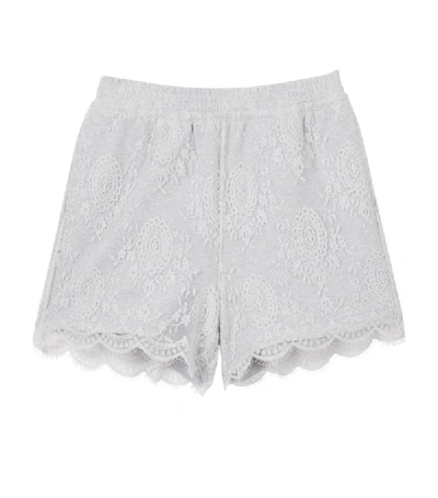 Shop Burberry Lace Cotton Shorts