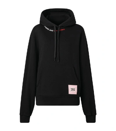 Shop Burberry Oversized Quote Print Hoodie